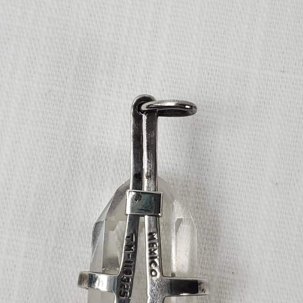 Gorgeous Large Crystal Quartz Pendant W/Sterling Silver 925 Crystal Holder - Picture 4 of 8